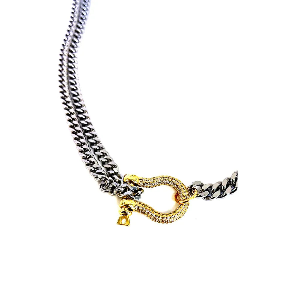 Gigi Necklace, Silver/Gold