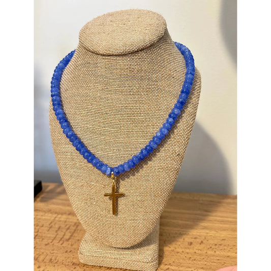 Salty Necklace w/ Charm, Blue