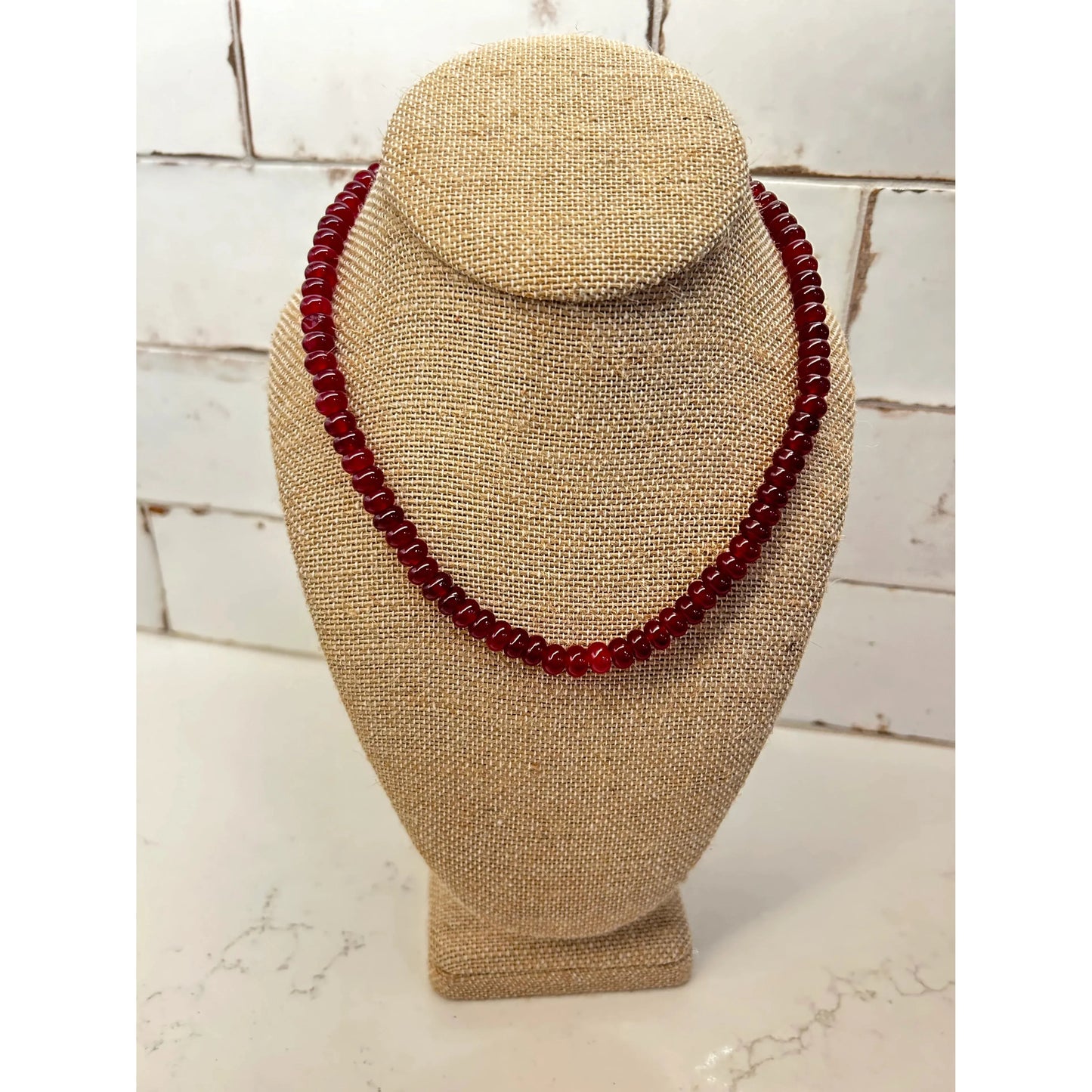 Tucker Necklace, Garnet